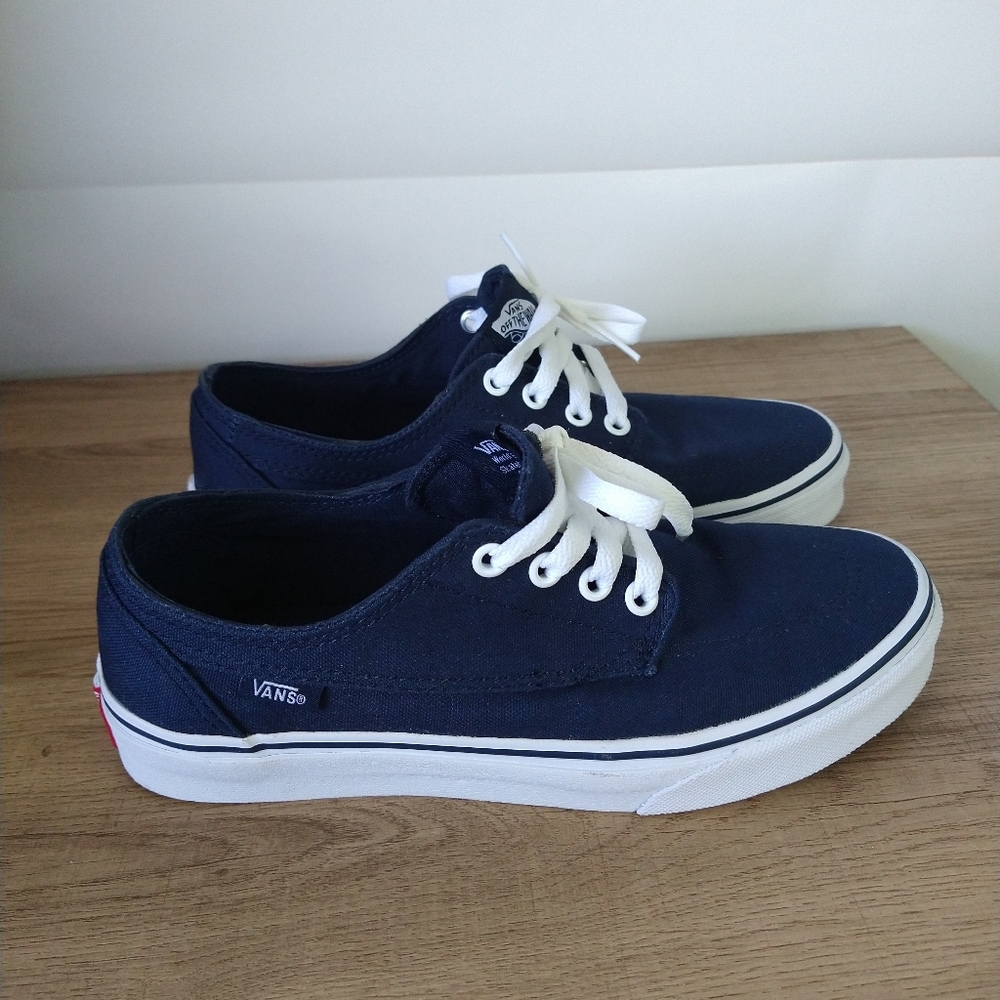Vans Blue and White Skateboard Classic Sz:…